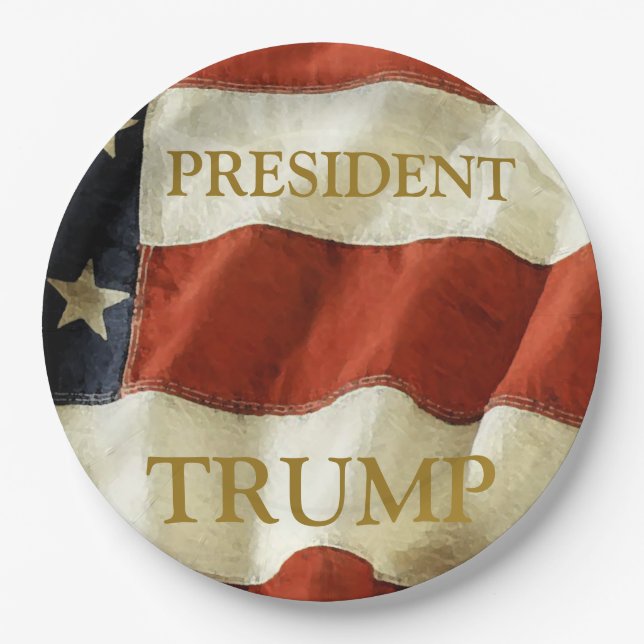 Trump 2024 pappteller (Vorderseite)