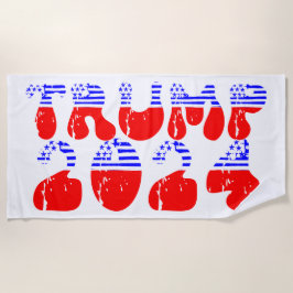 Trump 2024 Patriotic Groovy Retro Strandtuch