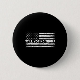 Trump 2024: Patriotische amerikanische Flagge Button