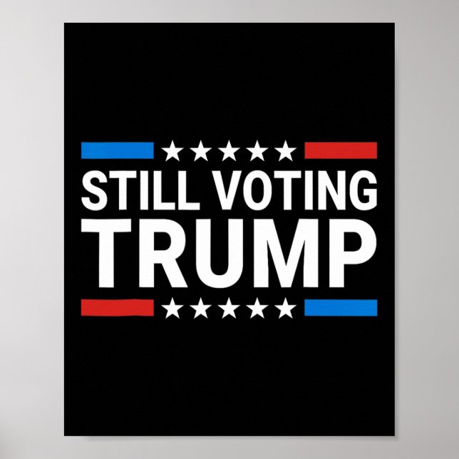 Trump 2024: Patriotische amerikanische Flagge Männ Poster (Vorne)