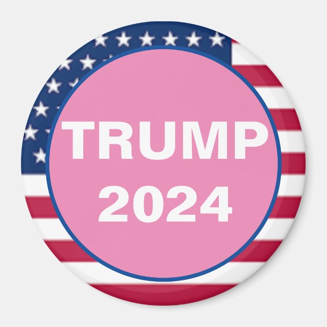 TRUMP 2024 Patriotischer Magnet (Vorne)