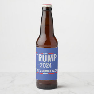 Trump 2024 Patriotischer republikanischer Präsiden Bierflaschenetikett