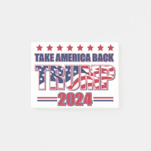 Trump 2024 post-it klebezettel