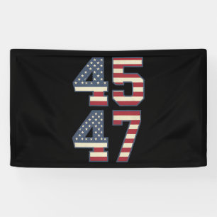 Trump 2024 Präsident 45 47 Amerika USA Vintage Banner