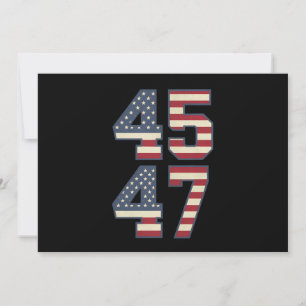 Trump 2024 Präsident 45 47 Amerika USA Vintage Einladung