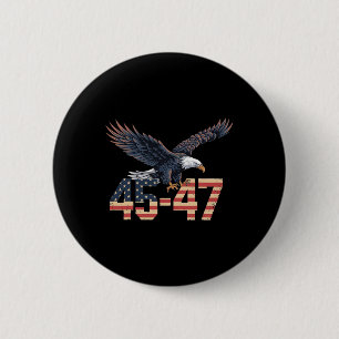 Trump 2024 Präsident 45 und 47 amerikanische Flagg Button