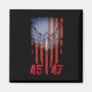 Trump 2024 Präsident 45 und 47 amerikanische Flagg Magnet