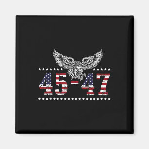 Trump 2024 Präsident 45 und 47 amerikanische Flagg Magnet