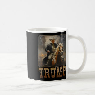 Trump 2024 Präsident Cowboy Riding Horse Western U Kaffeetasse