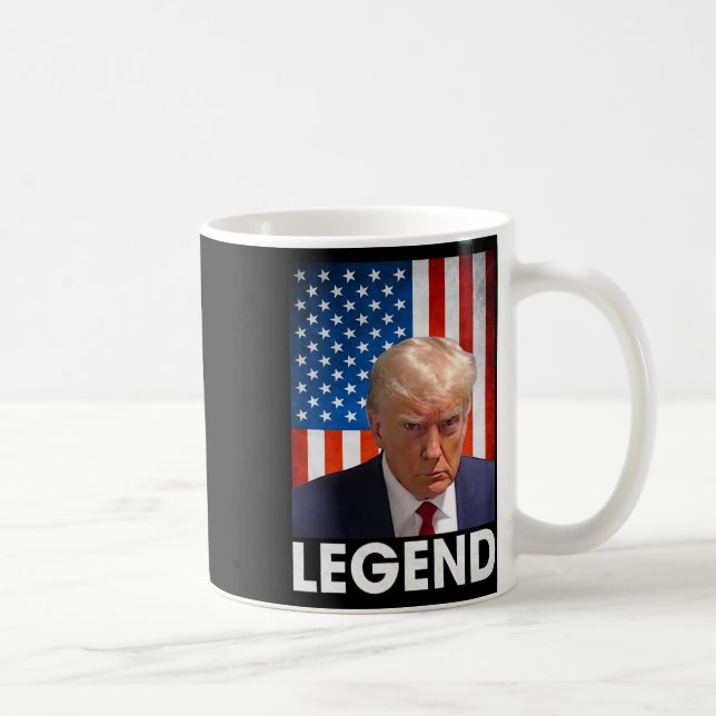 Trump 2024 Präsident Legend American Flag Kaffeetasse (Rechts)