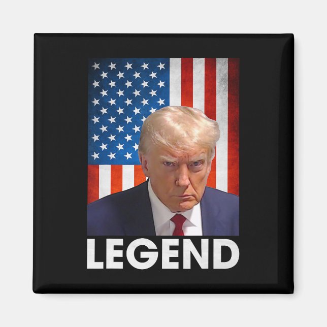 Trump 2024 Präsident Legend American Flag Magnet (Vorne)