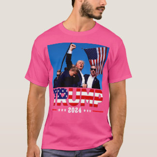 Trump 2024 Präsident Trump schoss Trump für Präsid T-Shirt