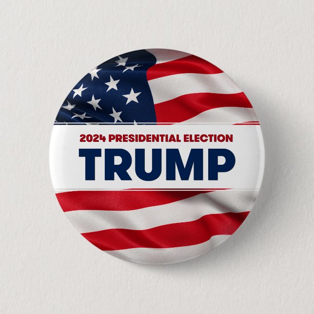 TRUMP 2024 Präsidentschaftswahl in den USA Button (Vorderseite)