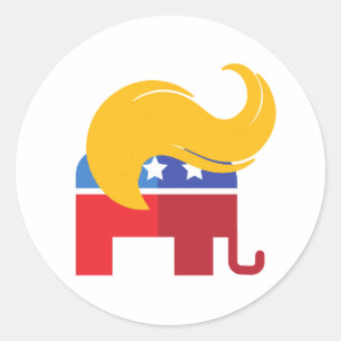 Trump 2024 Präsidentschaftswahl Runder Aufkleber