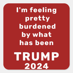 Trump 2024 quadratischer aufkleber