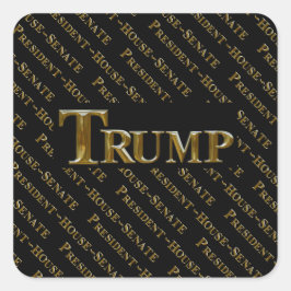 TRUMP 2024 QUADRATISCHER AUFKLEBER