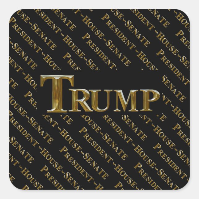 TRUMP 2024 QUADRATISCHER AUFKLEBER (Vorderseite)