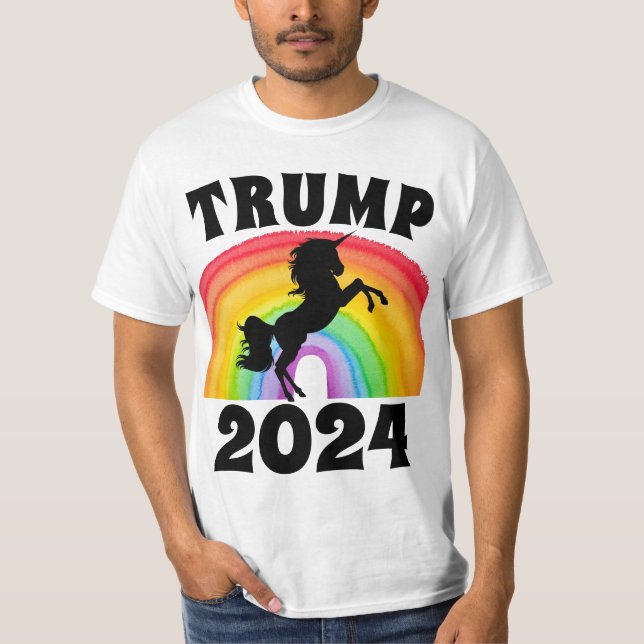 TRUMP 2024 RAINBOW UNICORN T - SHIRT T-SHIRTS (Vorderseite)