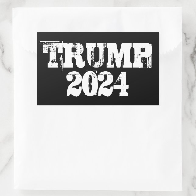 Trump 2024 rechteckiger aufkleber (Tasche)
