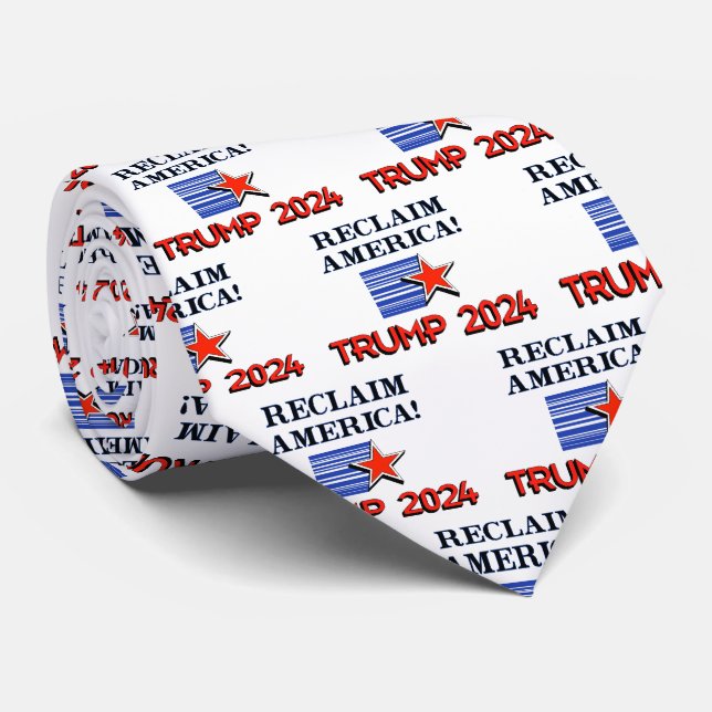 TRUMP 2024 Reclaim America Neck Tie Krawatte (Gerollt)
