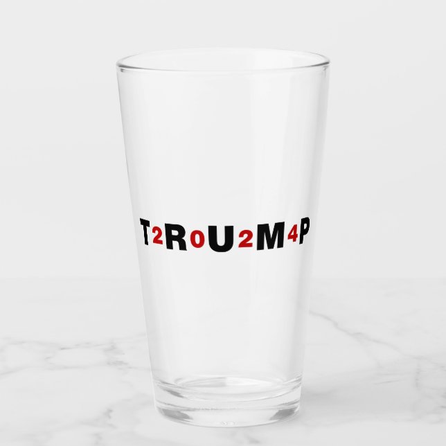 Trump 2024 Red Glas (Vorderseite)
