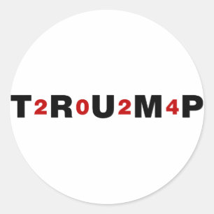 Trump 2024 Red Runder Aufkleber