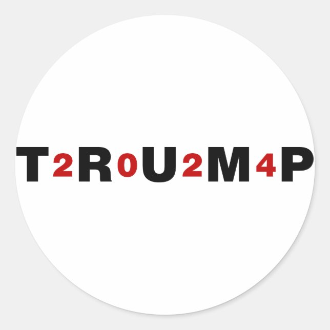 Trump 2024 Red Runder Aufkleber (Vorderseite)