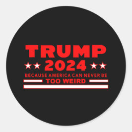 TRUMP 2024 RED RUNDER AUFKLEBER