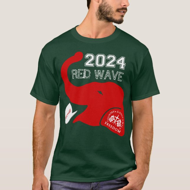 TRUMP 2024 RED WAVE T-Shirt (Vorderseite)