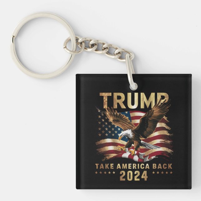 Trump 2024 Reprendre l'Amérique Drapeau américain  (Devant)