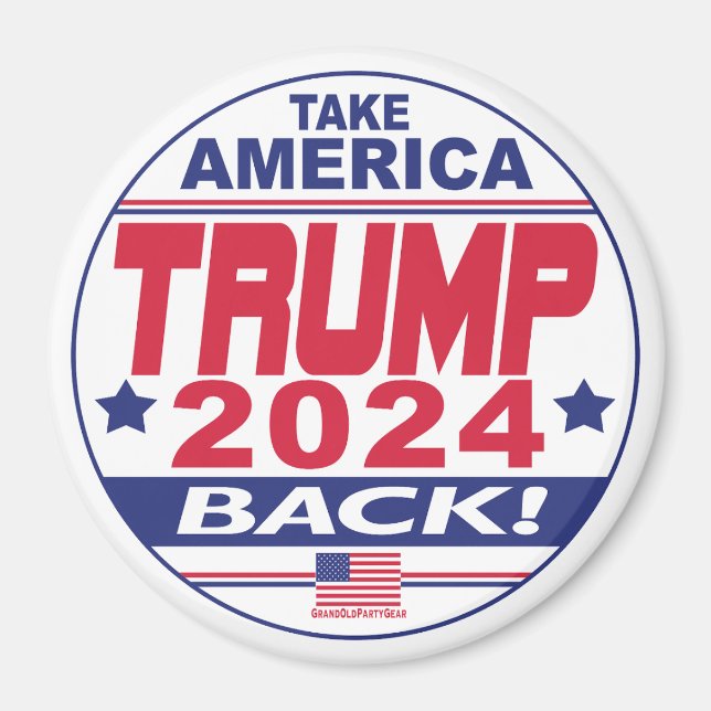 Trump 2024 Reprendre l'Amérique Magnet (Devant)