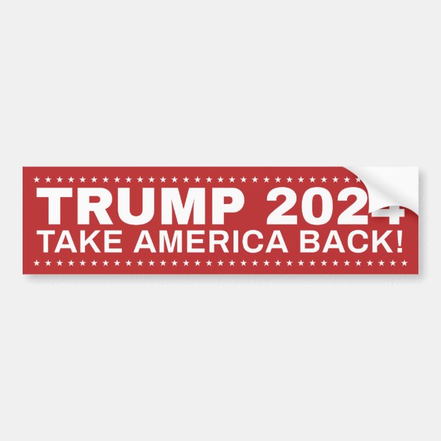 Trump 2024 Reprenez l'Amérique ! autocollant pare- (Devant)