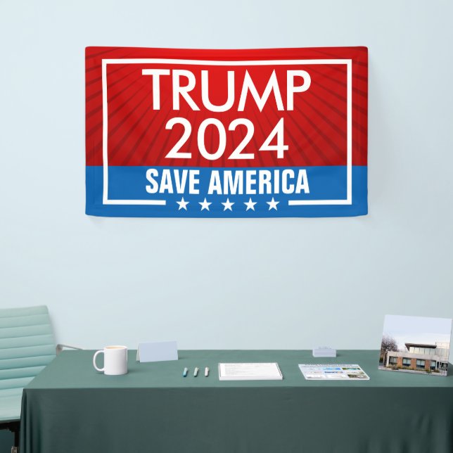 Trump 2024 Rette das Flag-Banner der USA Banner (Messeveranstaltung)
