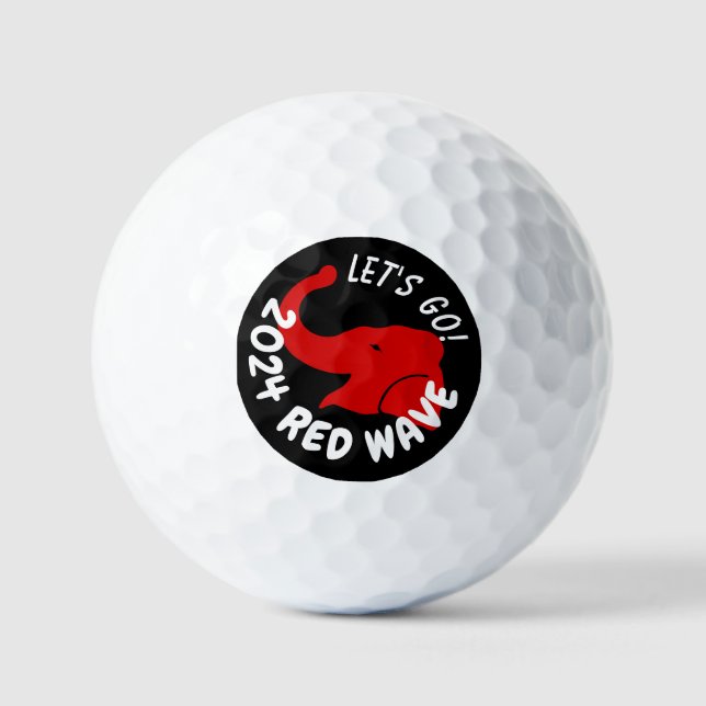 TRUMP 2024 ROTE WAVE LET'S GO GOLFBALL (Vorderseite)