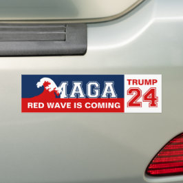 TRUMP 2024 - Rote Welle Autoaufkleber