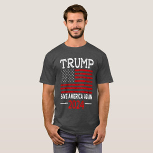 Trump 2024 Sauvez l'Amérique encore USA T-shirt Dr