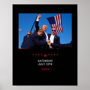Trump 2024 schockiert über Trump-Kundgebung in Pen Poster