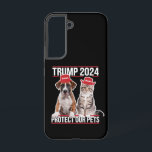Trump 2024 schützt unsere Haustiere Katzen Hunde M Samsung Galaxy Hülle<br><div class="desc">Trump 2024 schützt unsere Haustiere Katzen Hunde MAGA</div>