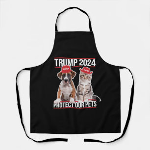 Trump 2024 schützt unsere Haustiere Katzen Hunde M Schürze