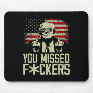Trump 2024 Sie vermisst Donald Trump Middle Finger Mousepad