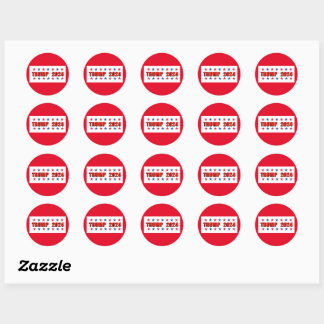 Trump 2024 Stars Classic Round Stickers