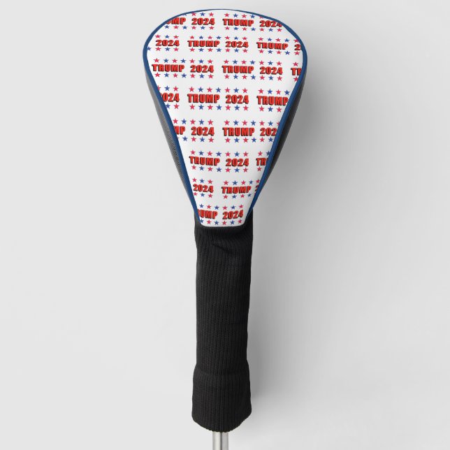 Trump 2024 Stars Golf Driver Cover Golf Headcover (Vorderseite)