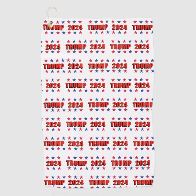 Trump 2024 Stars Golf Towel Golfhandtuch (Vorderseite)