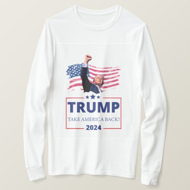 Trump 2024 T - Shirt "Take America Back" (Design vorne)