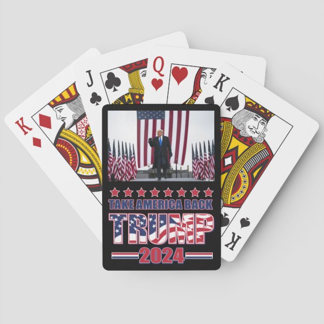 Trump 2024 Tak America Spielkarten (Rückseite)