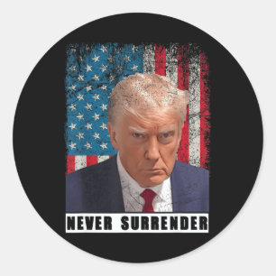 Trump 2024 Tasse Shot President Verzicht nie Runder Aufkleber