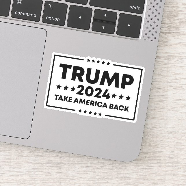 Trump 2024 Trump nimmt Amerika zurück Aufkleber (Detail)
