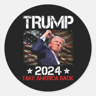 Trump 2024: Trump überlebt Kundgebung Runder Aufkleber