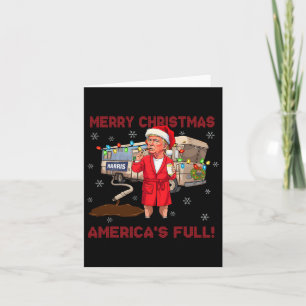 Trump 2024 Ugly Sweater Frohe Weihnachten Amerika Karte