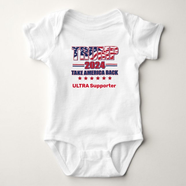 Trump 2024 Ultra Support Baby Strampler (Vorderseite)